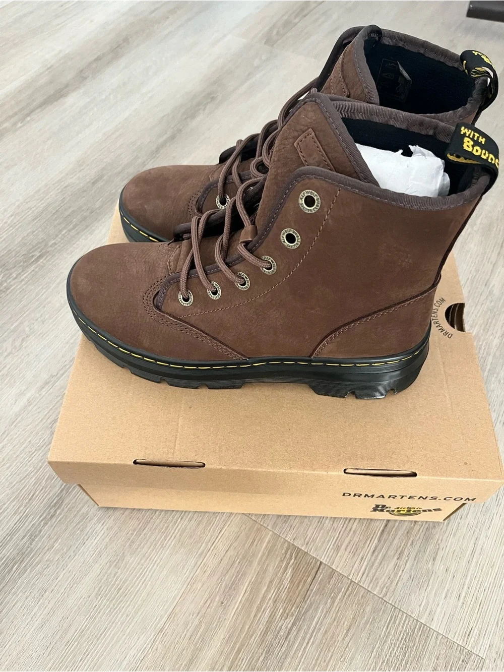 NEW Dr. Martens Dark Brown Charlee Chukka Utility Boots Leather 8